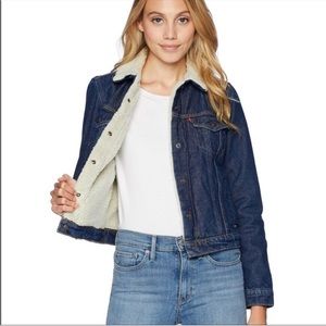 womens levis sherpa lined denim jacket